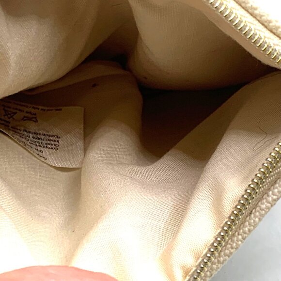 Chloé Parfum Canvas Coin Purse Makeup Case Gold Charm Red Stitching Chic Travel - Picture 9 of 12